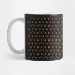 Small Hexagon  Pattern On Black Background Mug